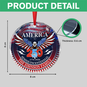 250 Years America Semiquincentennial Personalized Glass Ornament HA75 898538
