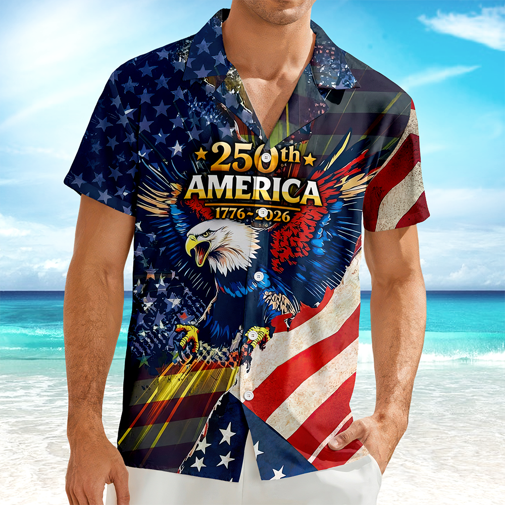 Patriotic 250th America 1776-2026 Eagle Hawaii Shirt HA75 920186