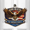 Personalized Patriotic 250th Anniversary God Bless America Eagle 1776–2026 Wood Sign HO82 901856