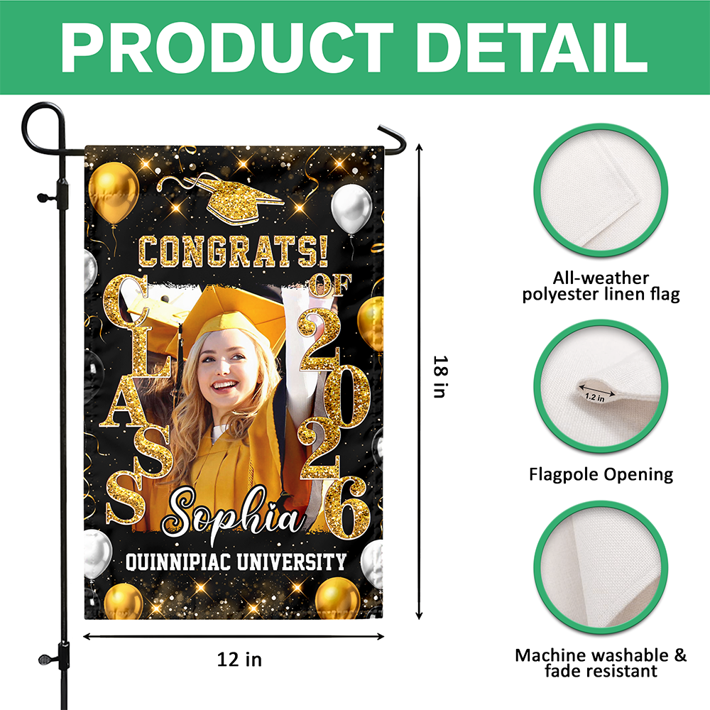 Personalized Photo Graduate Celebration Class Of 2026 Garden Flag HO82 901910