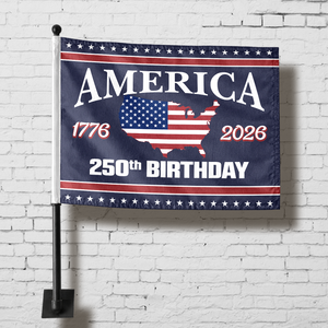 America 250 Birthday 1776-2026 4th Of July Car Flag HA75 898856
