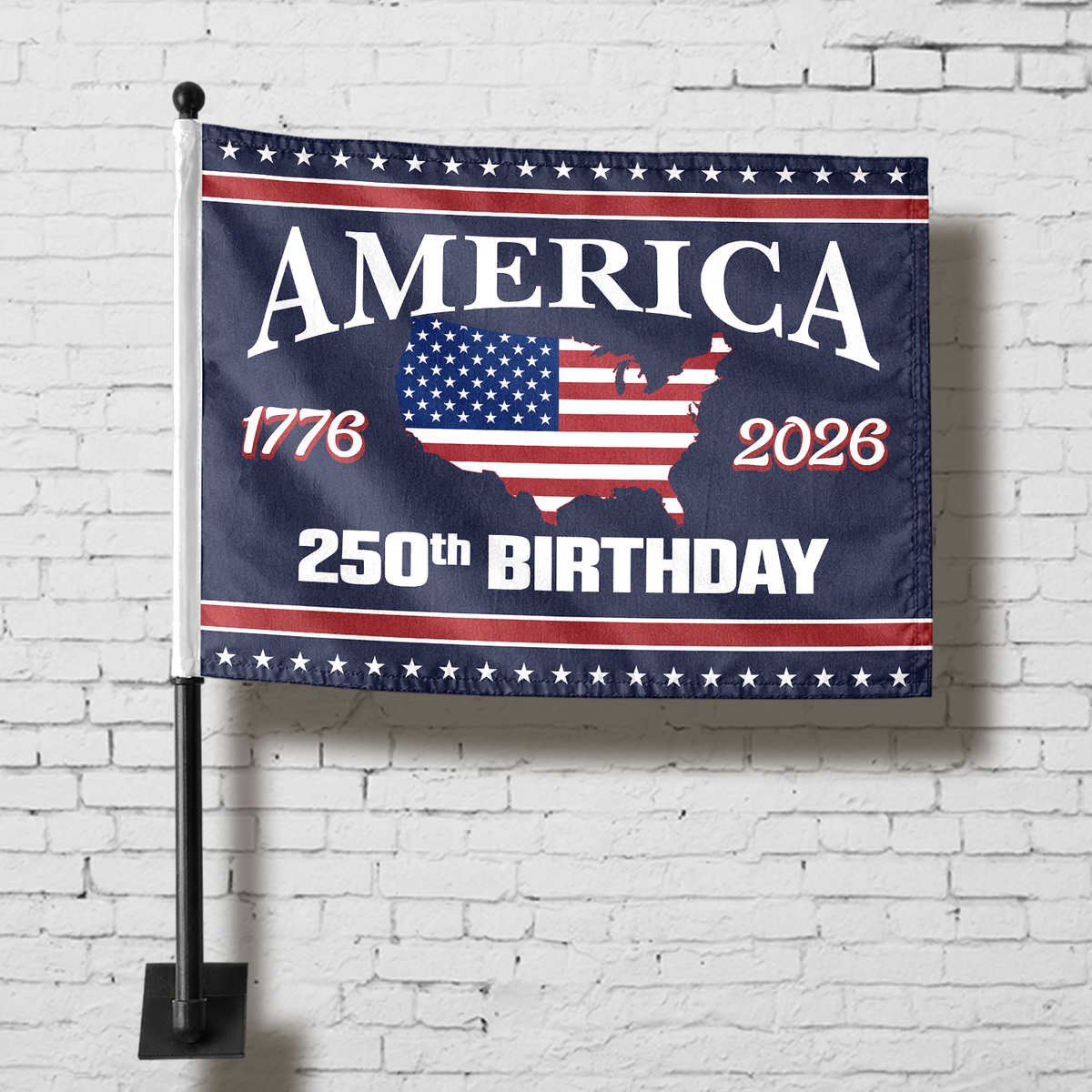 America 250 Birthday 1776-2026 4th Of July Car Flag HA75 898856