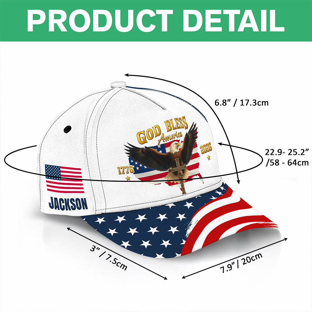 Personalized US Eagle 250 Years Of Freedom 1776 - 2026 Classic Cap HO82 902060
