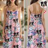 Custom Dog Cat Photo Tropical Vacation Aloha Hawaii Cami Maxi Dress HO82 901986