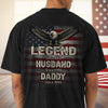 Personalized Legend, Husband, Daddy since American Flag Back Dark Shirt - Father's Day Gift HA75 920860
