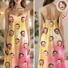 Custom Human Photo Tie Dye Background Hawaii Cami Maxi Dress HO82 901994