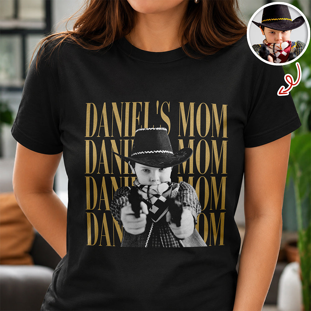 Personalized Vintage Photo Mom, Grandma, Dad, Grandpa Family Dark Shirt HA75 921508