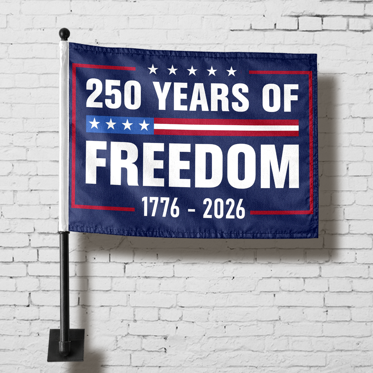 250 Years Of Freedom 1776-2026 4th Of July Car Flag HA75 898860