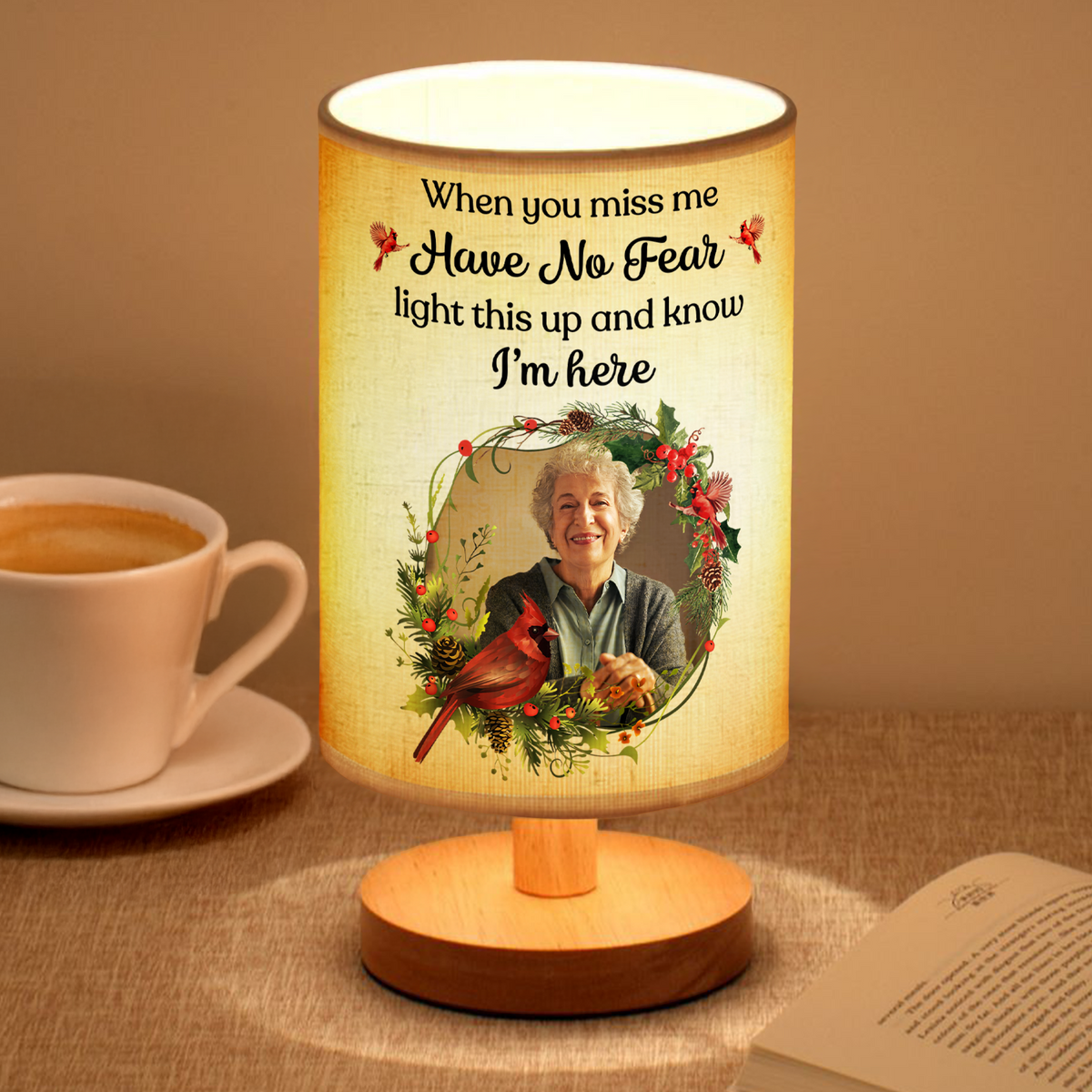Custom Photo When You Miss Me Have No Fear Memorial Fabric Lamp HA75 892390