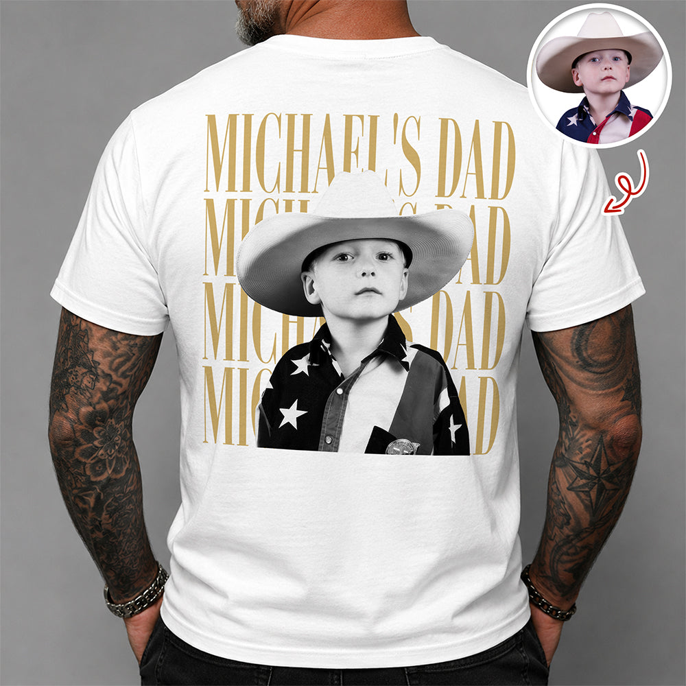 Personalized Vintage Photo Dad, Mom, Grandpa, Grandma Family Back Bright Shirt HA75 921576