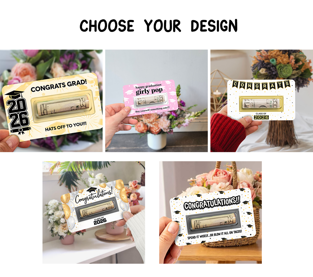 Personalized Funny Graduation Class of 2026 Money Card Holder CH07 899330