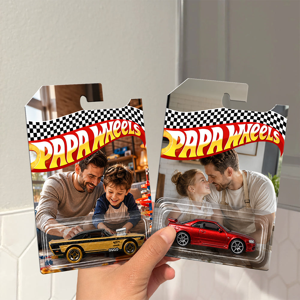 Personalized Papa Wheels Toy Car Photo Gift For Father’s Day HO82 902652