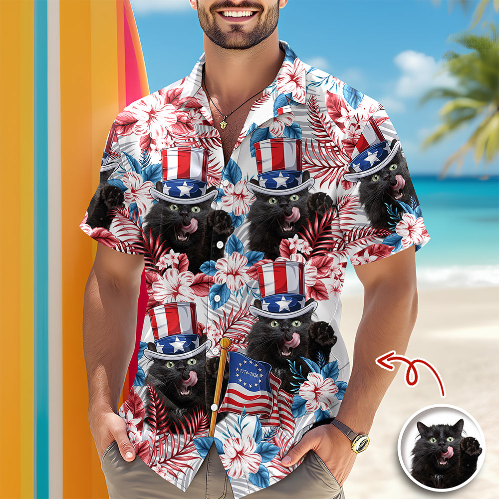 Custom Dog Cat Face Hawaii Shirt Personalized Aloha Shirt HA75 920208