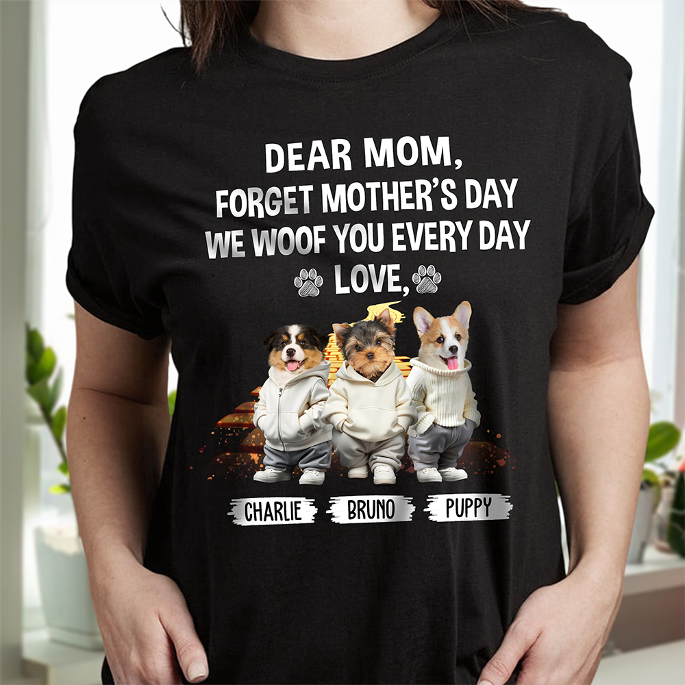 Custom Face Photo I Woof You Grandpaw Dark Sweatshirt For Dog Lovers HO82 893504