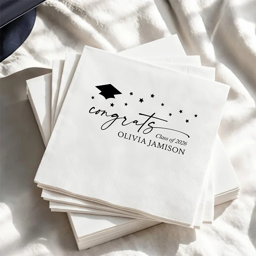 Personalized Congrats Class Of 2026 Graduation Napkins - Personalized Party Decor LM32 899901
