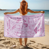 Personalized Location and Name Party Summer Bachelorette Beach Towels LM32 893443