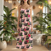 Custom Photo Cat And Leopard Summer Hawaii Maxi Dress For Cat Lovers LM32 893331