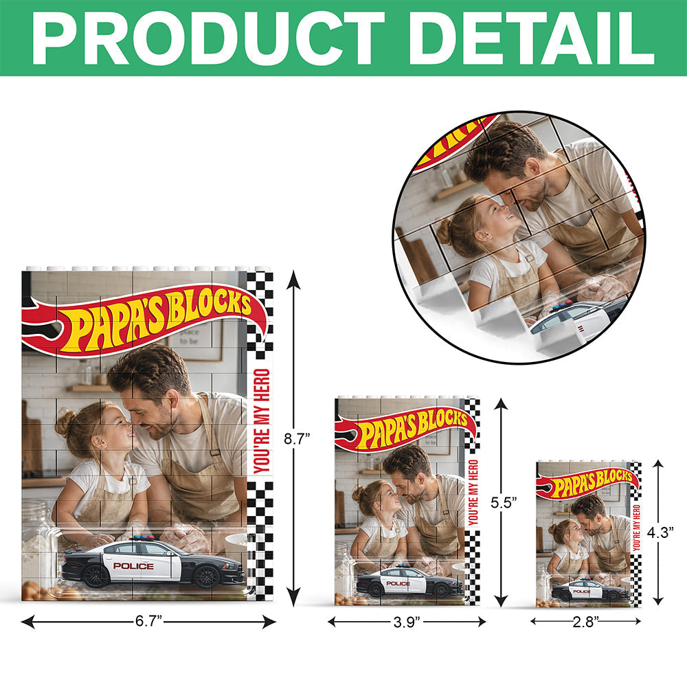 Custom Photo Dad's Blocks Personalized Building Brick Block Gift LM32 669327