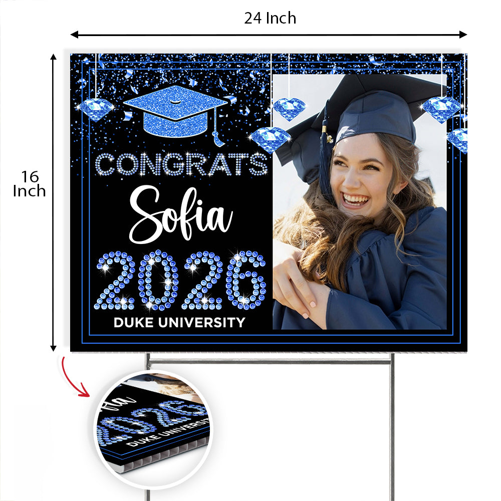 Personalized Congrats Class Of 2026 Yard Sign Party Decor for Graduate CH07 910708