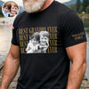 Personalized Vintage Photo Best Dad Mom Ever Short Sleeve Print Shirt HA75 921588