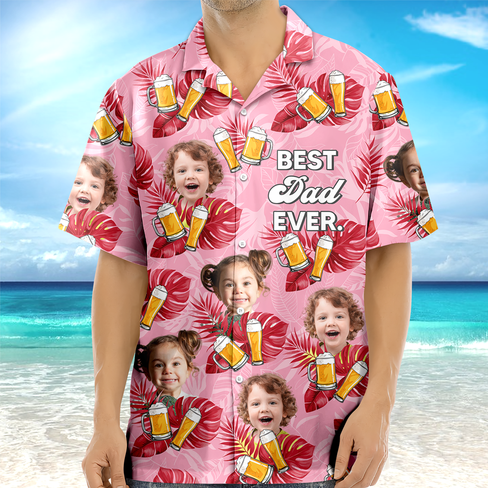 Custom Kid Photo Best Dad Ever Hawaiian Shirt CH07 896062