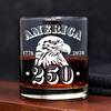 America 250 Years Happy 250th Birthday USA Whiskey Glass HA75 898102