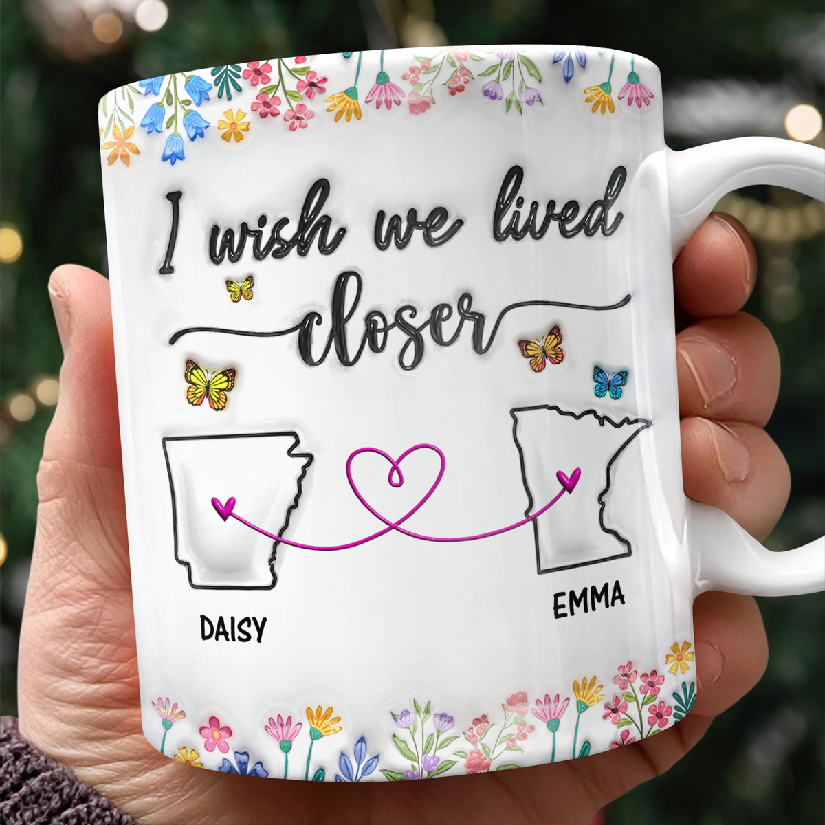 I Wish You Lived Next Door Personalized 3D Inflated Effect Mug For Bestie Sister Long Distance Relationship Gift CH07 896322