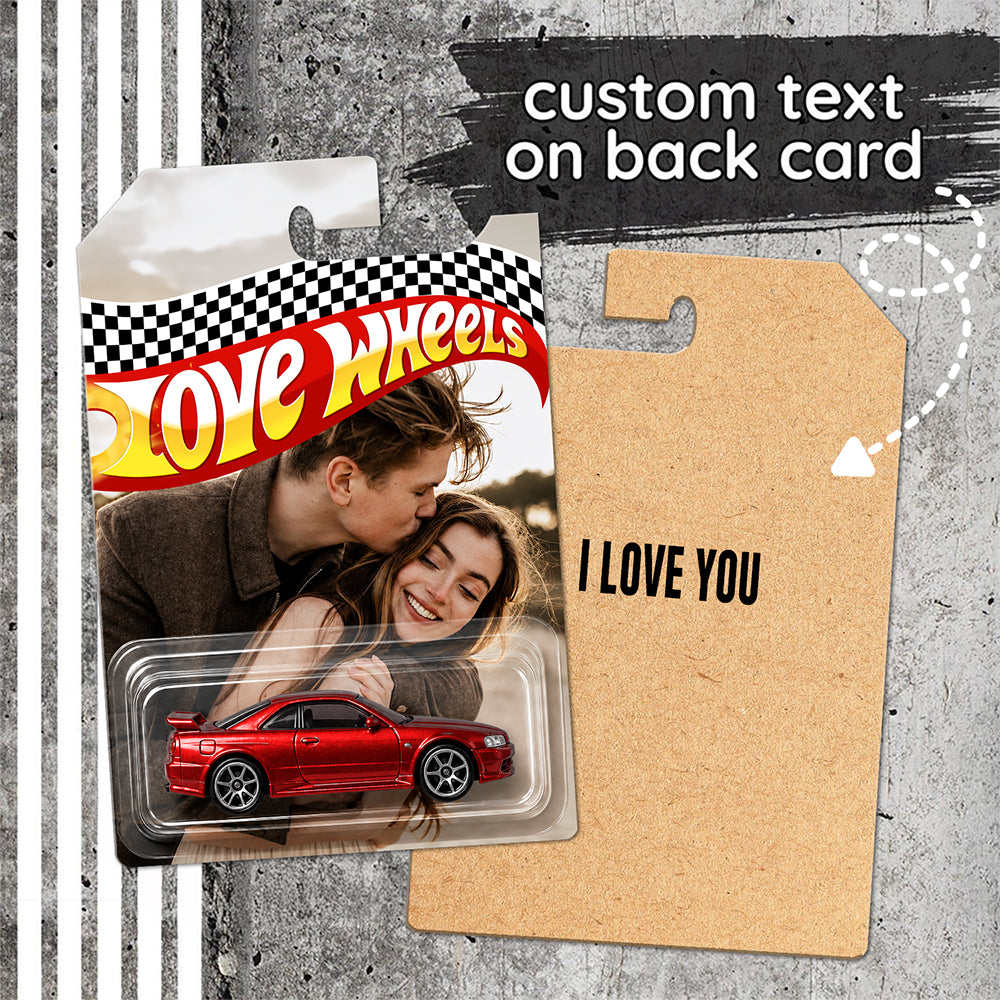 Custom Couple Photo Love Wheels Toy Car - Personalized Anniversary Gift HO82 902698