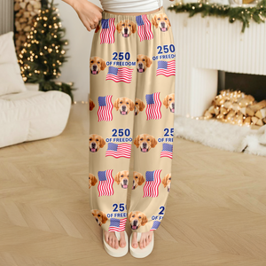Custom Cute Dog Photo America 250 Years Of Freedom Sweatpants LM32 895849
