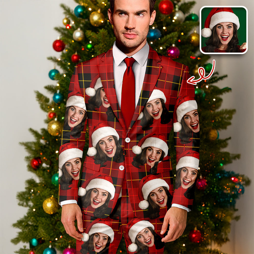 Custom Face Photo Christmas Family Men's Suits HO82 N369 900230