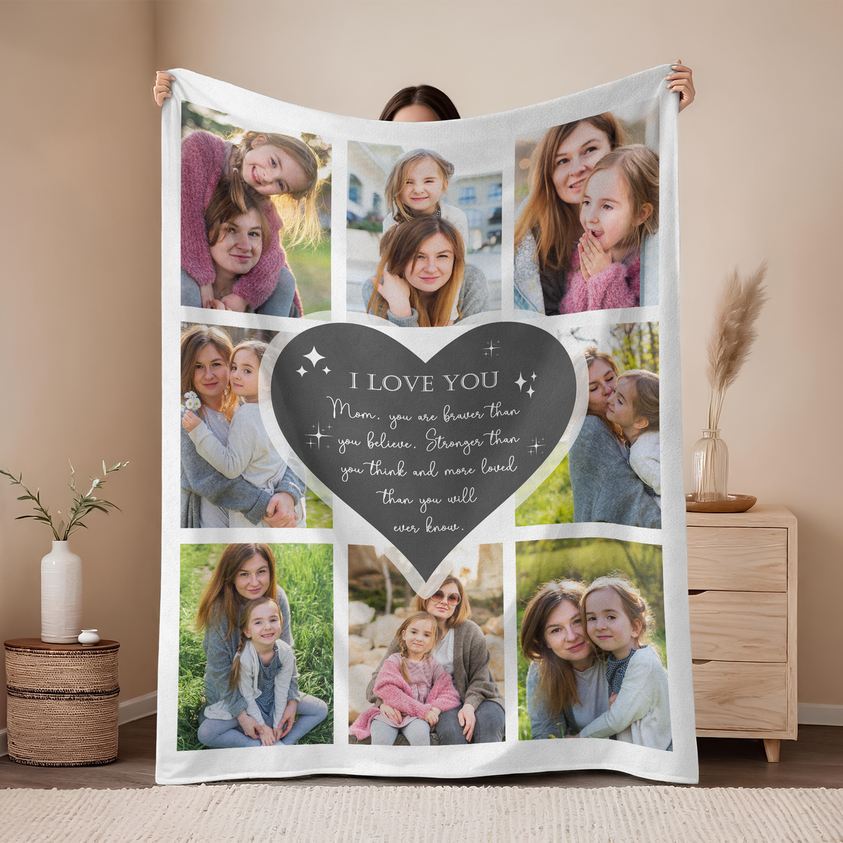 Custom Photo To The World You Are A Mum But To Me You Are The World Blanket Gift For Mother's Day TH10 892571
