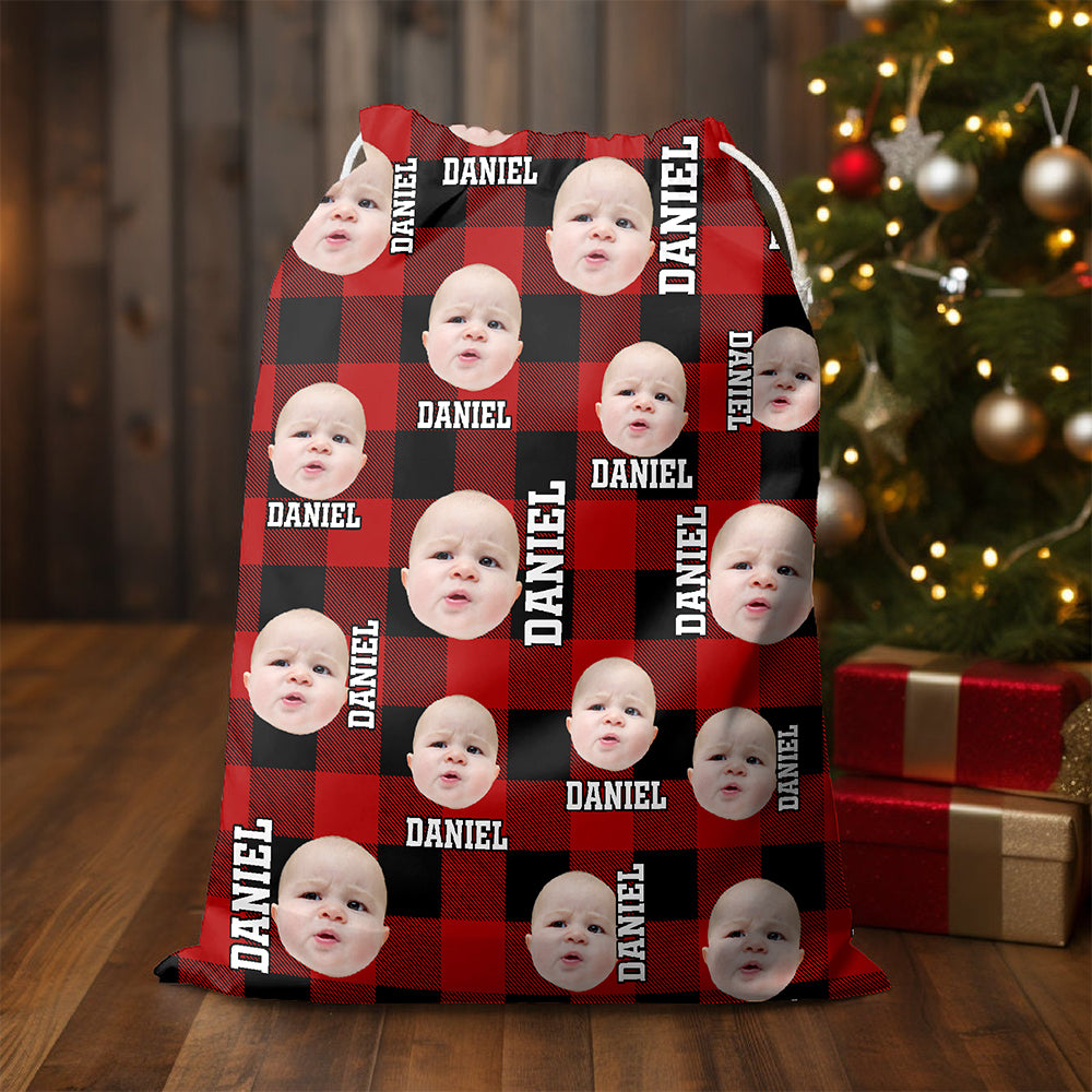 Custom Kid Photo On Christmas Gift Bag TH10 896943