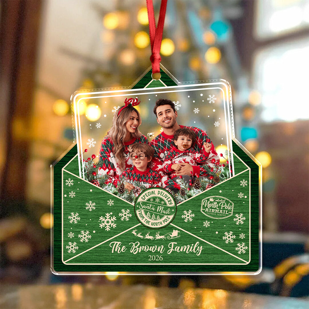 Personalized Family Photo Christmas Acrylic Ornament Holiday Keepsake Gift HA75 921892