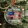 Custom Cat Photo American 250th Anniversary Glass Ornament LM32 895197