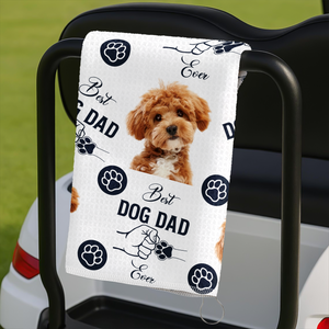 Custom Photo Best Dog Dad/Dog Mom Ever Golf Towel HO82 894262