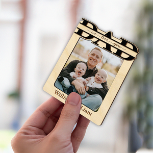 Custom Photo Dad And Kid 2 Layered Car Visor Clip TH10 892967