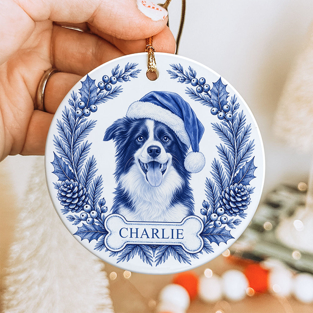 Custom Photo Dog Ceramic Ornament Christmas Gift For Dog Lover HA75 919186