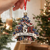 Personalized Family Christmas Tree 250 Years 1776-2026 Patriotic Acrylic Ornament CH07 180416