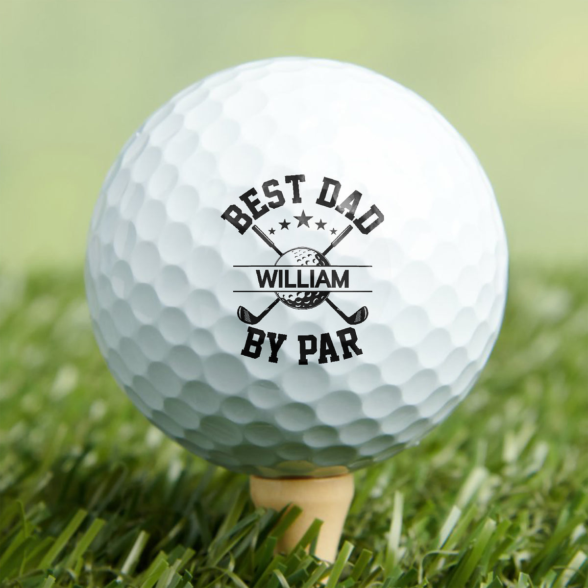 Custom Name Best Dad By Par - Family Personalized Golf Stamp Gift for Golfer, Golf Ball Marker HA75 898440
