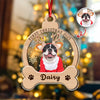 Custom Photo Dog First Christmas Wood And Acrylic Ornament HA75 897042