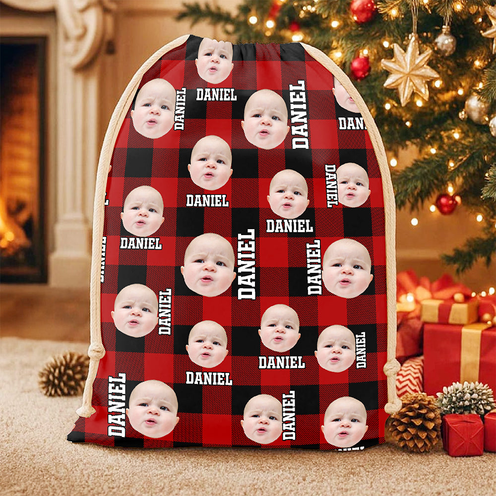 Custom Kid Photo On Christmas Gift Bag TH10 896943