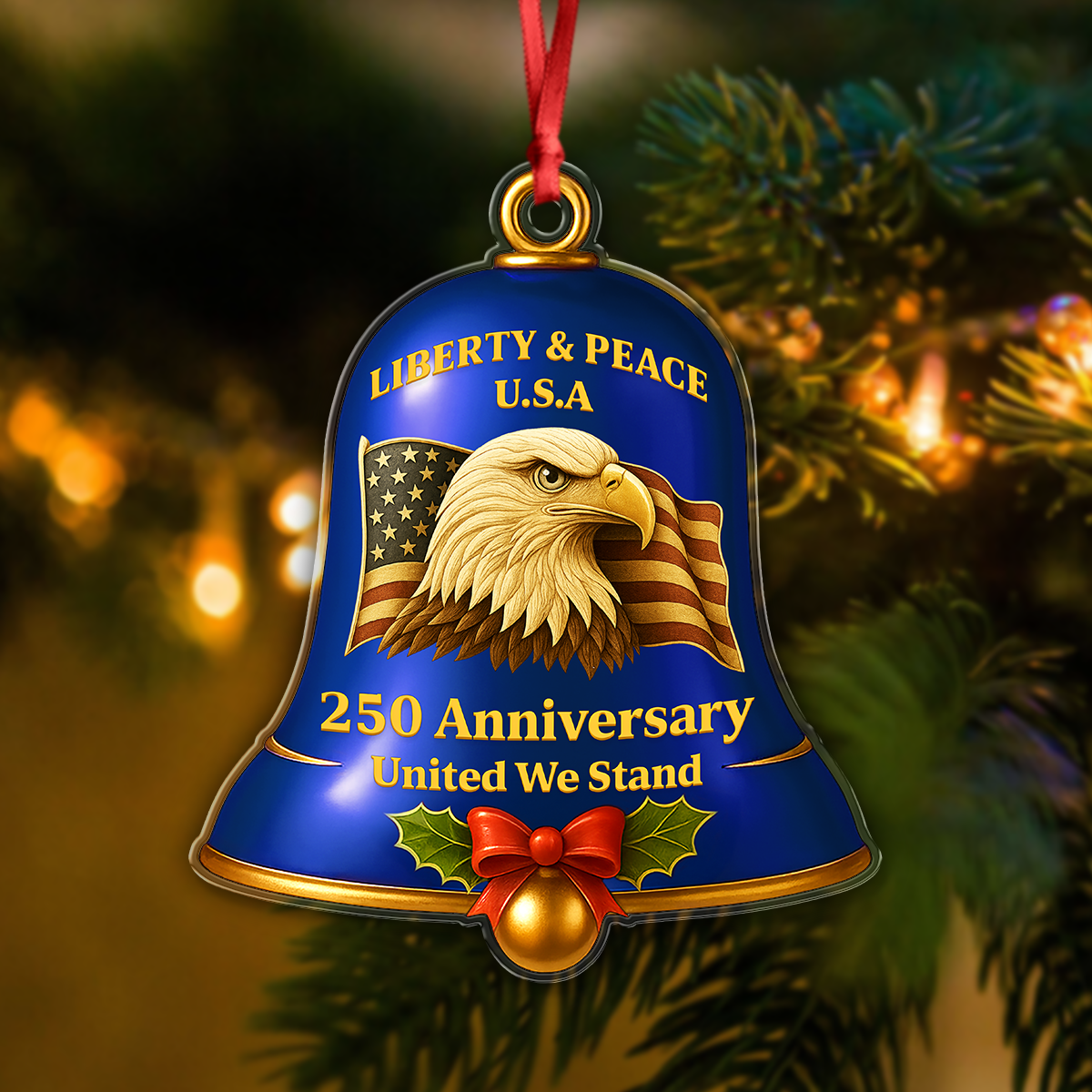 Celebrate United States 250th Anniversary Bell Ornament Decor Gift CH07 899612