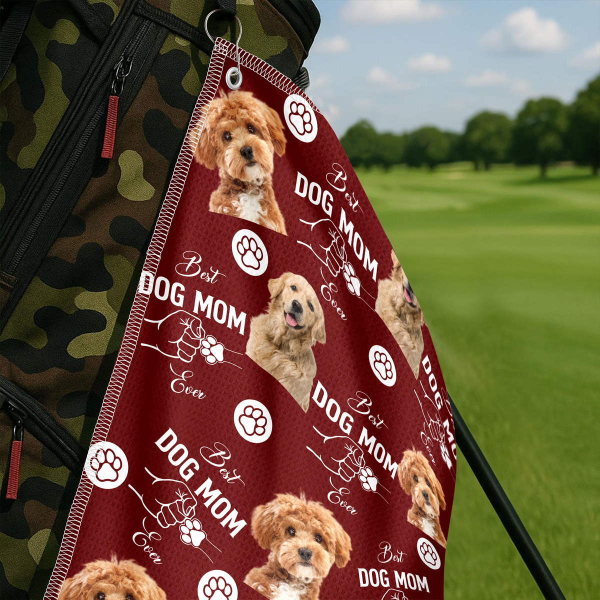 Custom Photo Best Dog Dad/Dog Mom Ever Golf Towel HO82 894262