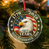 250 years of America American Independence Day Glass Ornament HA75 897120