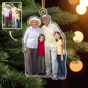 Custom Photo Grandparent And Children Acrylic Ornament HA75 891052