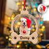 Custom Photo Dog First Christmas Wood And Acrylic Ornament HA75 897042