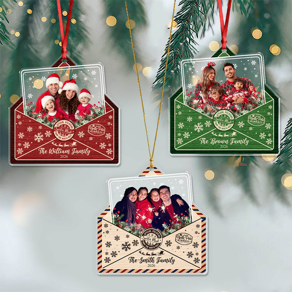Personalized Family Photo Christmas Acrylic Ornament Holiday Keepsake Gift HA75 921892