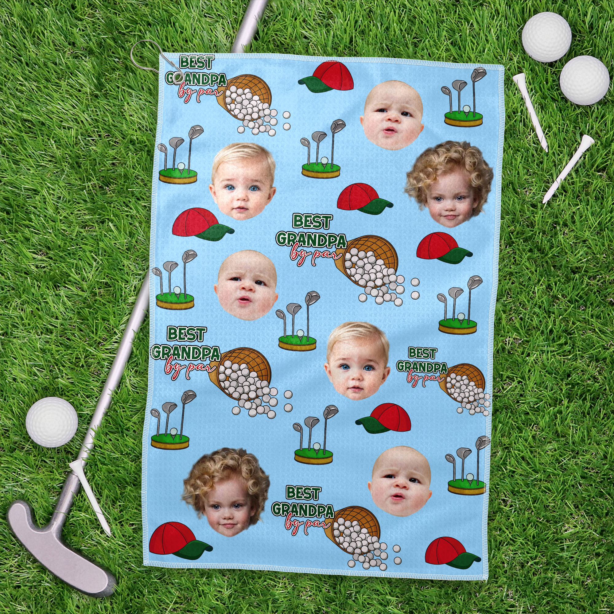 Custom Kid Photo Golf Towel Gift For Dad, Golf Lovers HO82 894176