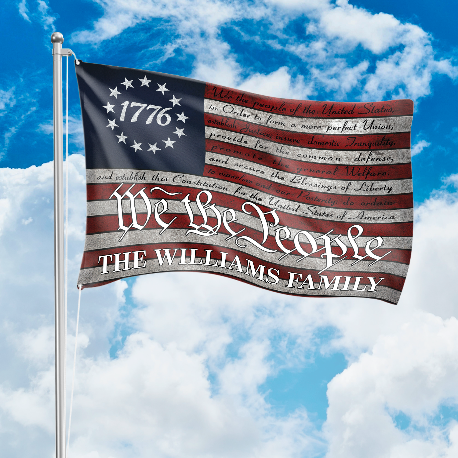 We the People - 250 Years America Anniversary Custom Family Name House Flag CH07 899146