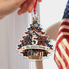 Personalized Family Christmas Tree 250 Years 1776-2026 Patriotic Acrylic Ornament CH07 180416